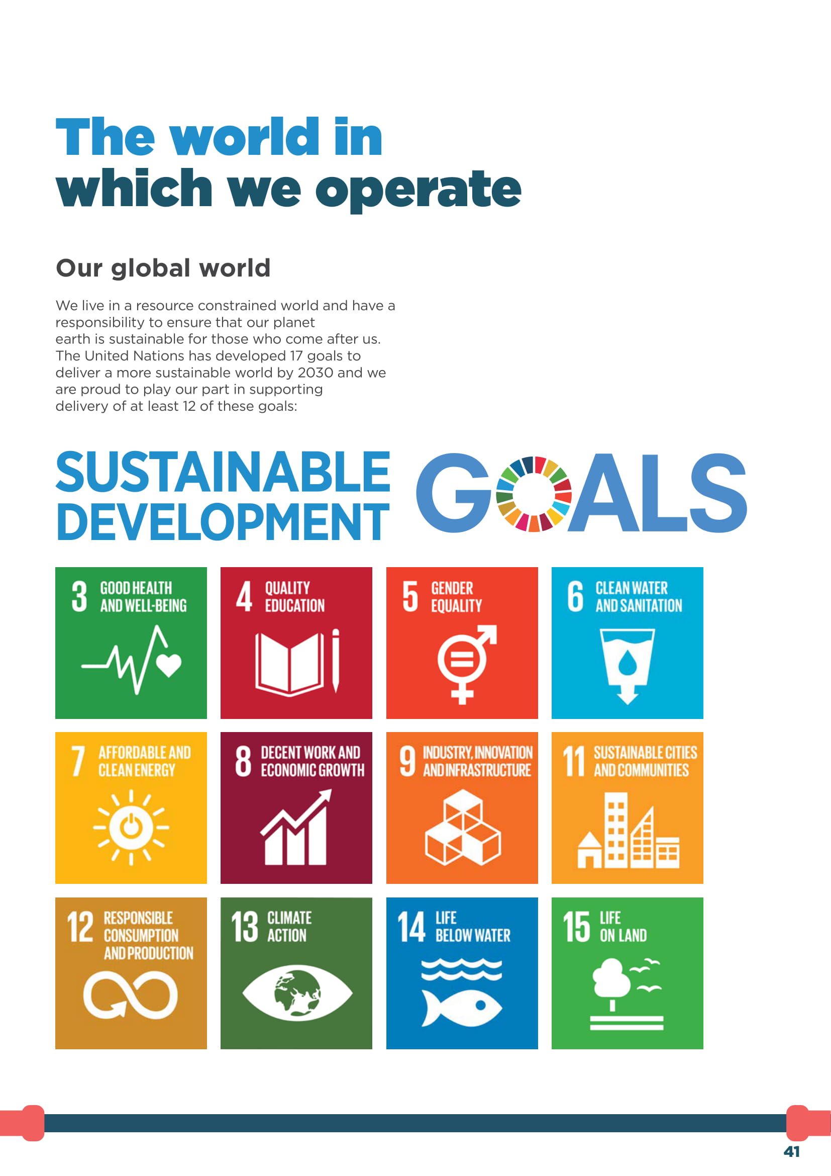 The world in which we operate document cover