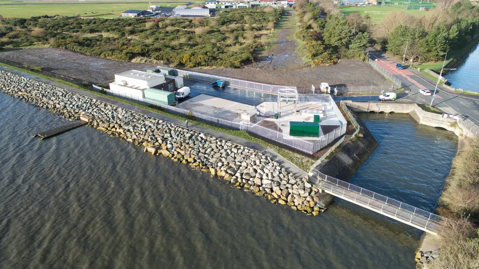 Aerialview Portaferry Road Pumping Station