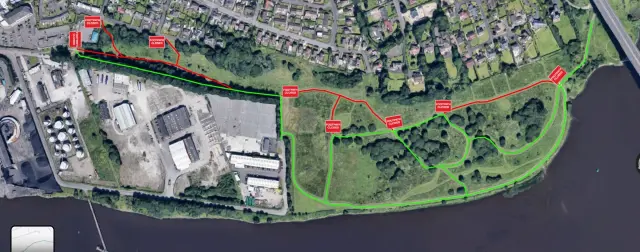 Bay Road Pedestrian Routes