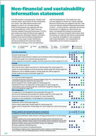 Non-financial and sustainability information statement