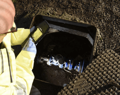 NI Water staff member using smart metering technology