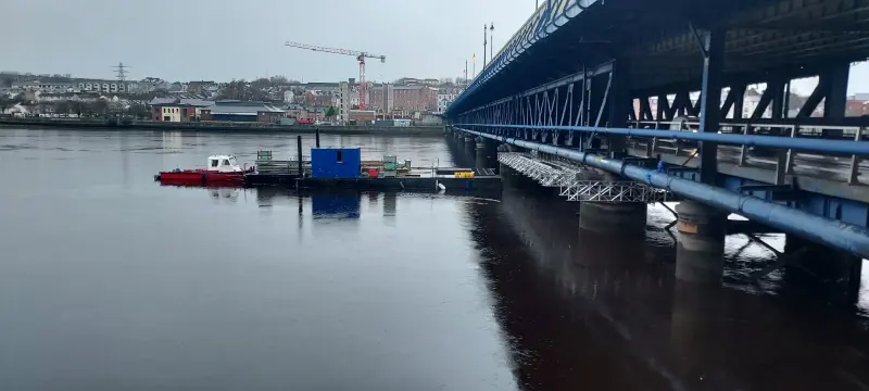 Barge At The Craigavon Bridge Re
