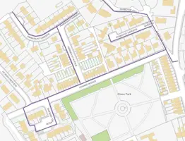 Initial Works Location Detailed In Purple