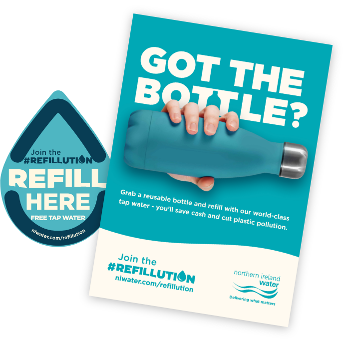 Join the Refillution. Refill here. Free Tap water. 