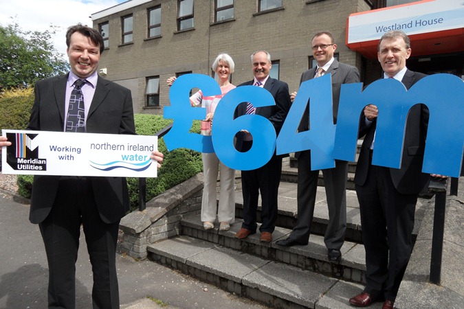 L to R: Terry McCrum, Meridian, Jane Mellor, Head of Operational Procurement, Ivan Jackson, Head of OCMC, Ronan Larkin, Director of Finance and Regulation, Director of Customer Service Delivery | NI Water News