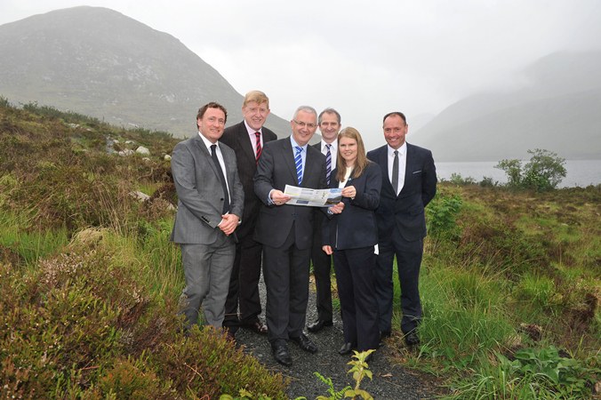 left-right) Martin Carey, Mourne Heritage Trust, Duncan McCausland NITB, Regional Development Minister Danny Kennedy, David Small, DARD, Sara Venning CEO NI Water and Cllr Michael Ruane, Mayor of Newry & Mourne | NI Water News