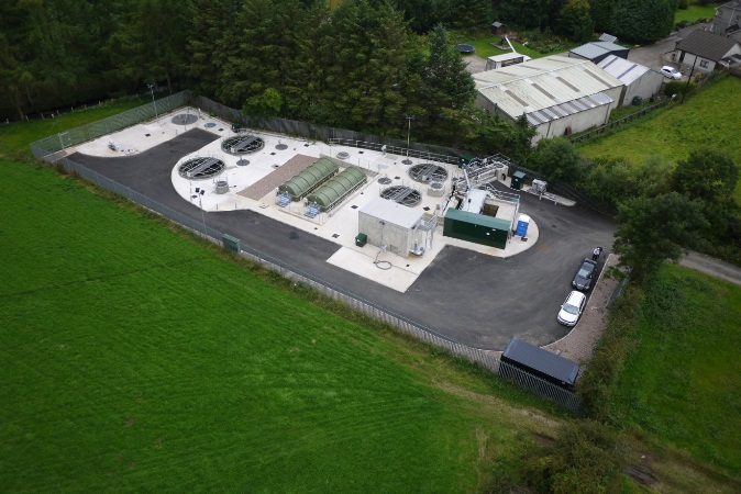 Aerial view of the completed Swatragh WwTW | NI Water News