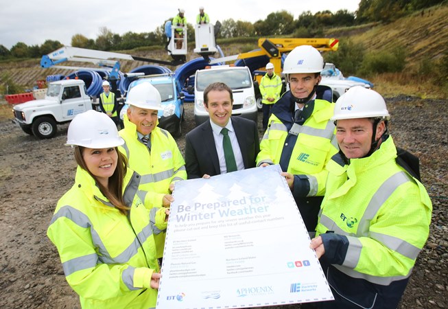 L-R – Sara Venning, CEO NI Water, Michael McKinstry, CEO Phoenix Natural Gas, John French, CEO Consumer Council, Nicholas Tarrant, CEO NIE Networks, Alex Crossan, Managing Director, Networks, BT Northern Ireland.  | NI Water News