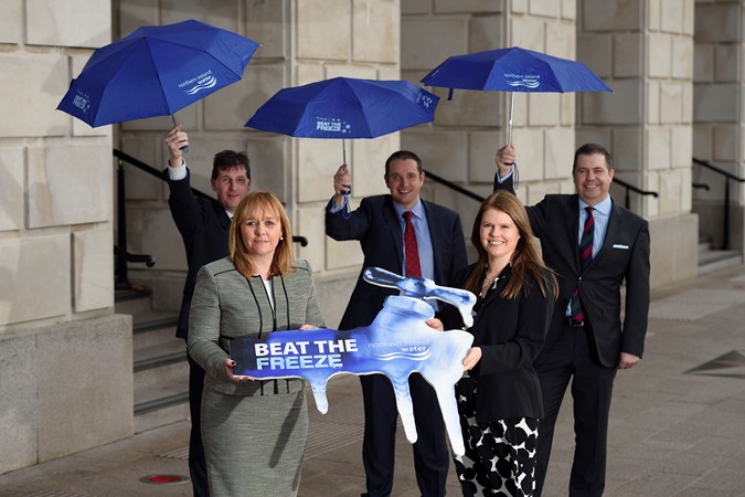 The launch was supported by representatives from a number of organisations, including l – r, Wesley Aston UFU, John French CCNI, Glynn Roberts NIRTA, Front l – r Minister Michelle McIlveen and Sara Venning NI Water CEO | NI Water News