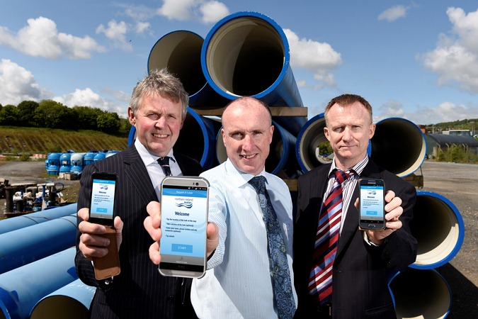 (L –R) UFU Deputy President Barclay Bell, NI Water’s Larry McAteer and Andrew Culbert from CCNI | NI Water News
