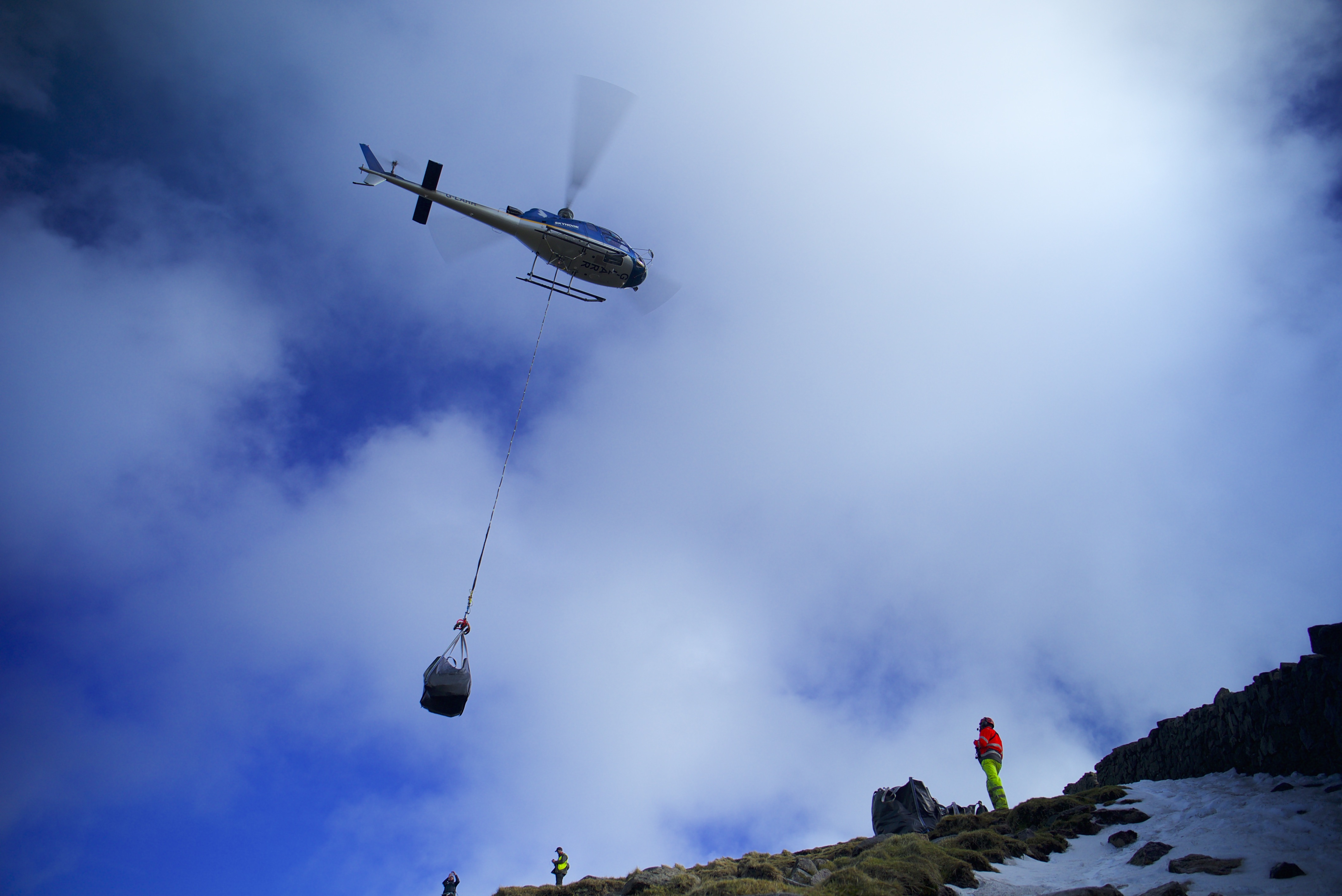First phase of Mourne Wall Helicopter Drops Complete | NI Water News
