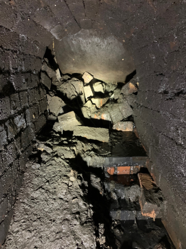 Collapsed sewer repair in Belfast at the junction of Garmoyle Street and Dock Street | NI Water News