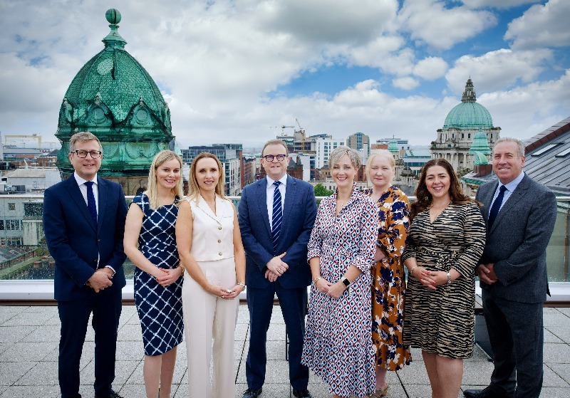 Delivering even greater social value together” Pictured are (L-R) David Elliott, Senior Client Director, Lanyon Group, Eilis Kelly, Head of Commercial, NI Water, Paula Graham, Head of Learning and Engagement, NI Water, Ronan Larkin, Director of Finance, R | NI Water News