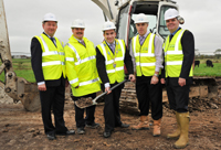 (L-R) Cllr. William Irwin MLA, David Hilary, (NI Water), Thomas O'Hanlon (Mayor of Armagh), John McGrane (NI Water) and Cllr. Cathal Boylan MLA | NI Water News