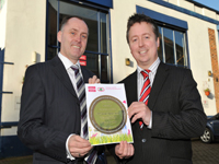 Martin (left) is pictured with Eamonn Keaveney of Business in the Community. | NI Water News