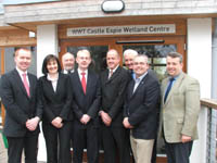 (L-R) David Porter, Rivers Agency, Karen McDowell, NIW, Tom Adamson & Paul Davison, NIEA, Charlie Pollock, NIW, John McMullan, Bryson House, Paddy Brow, NIW, and John Gilliland, Rural Generation Ltd. | NI Water News