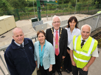 (L-R) NI Water’s John Young, Lisburn City Councillor Jenny Palmer, Mayor of Lisburn City Council Allan Ewart and Graham Construction’s Suzanne Lutton & Jimmy McClenaghan | NI Water News