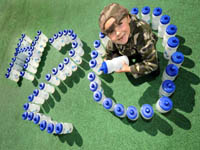 'Mr Cool' Aaron Gillespie from NOrth Belfast helping spell out the message by drinking his 6-8 glasses from his NI Water bottle | NI Water News