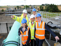 Front row (L-R): Michelle McIlveen MLA, Trevor Haslett NI Water, Simon Hamilton MLA | NI Water News