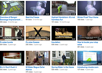 Northern Ireland Water YouTube videos