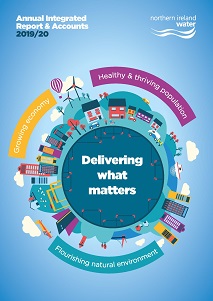 Annual report document front cover - Delivering what matters
